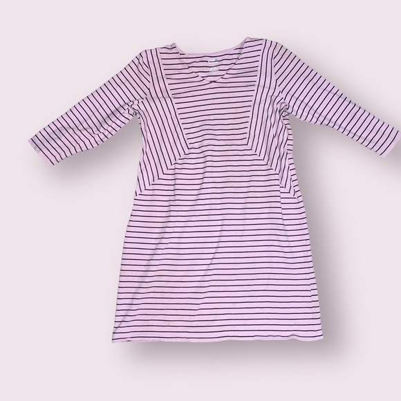 Croft & Barrow Striped Straight Dress - Long Sleeve Casual Everyday Fit, Size L - Picture 6 of 7